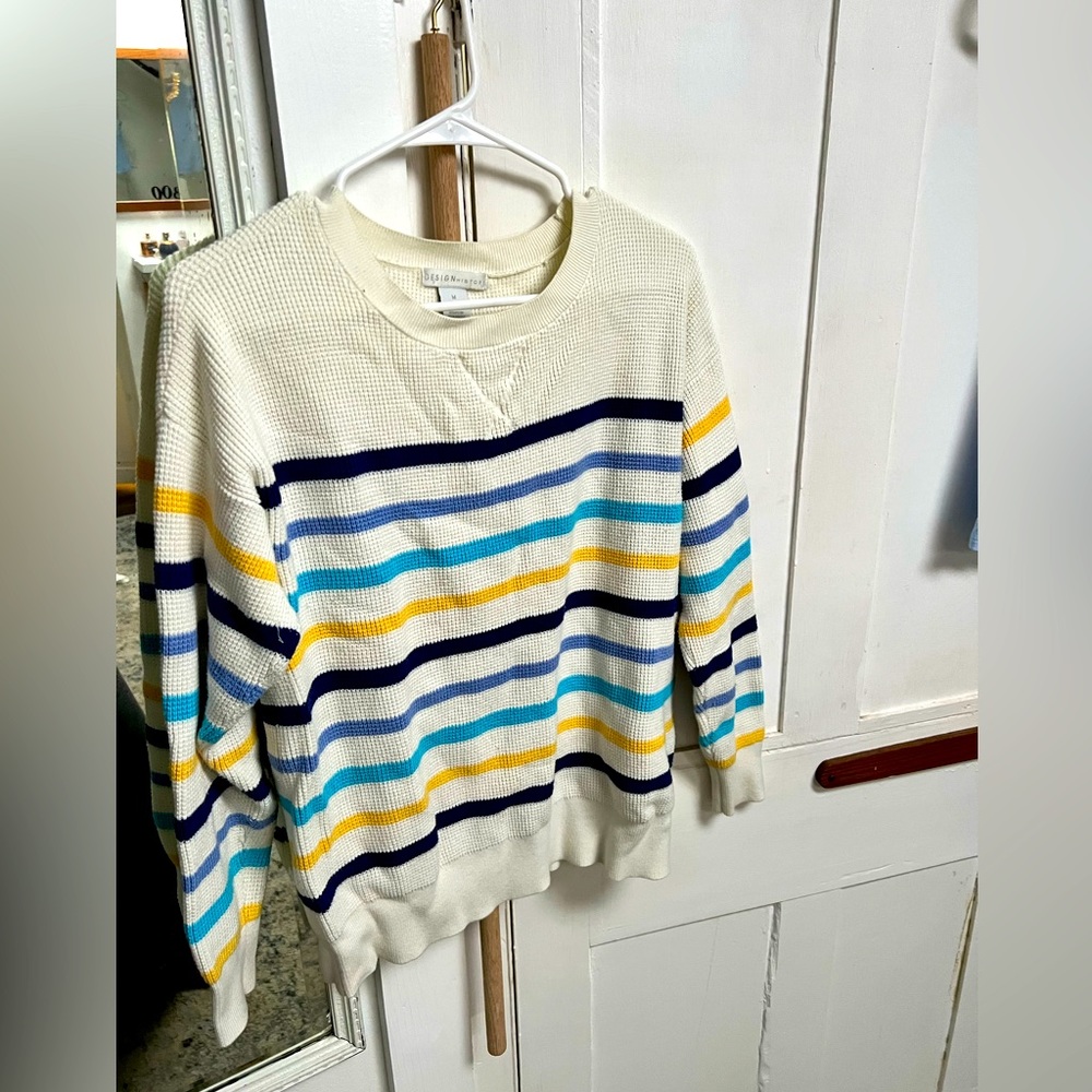 Striped chunky knit sweater